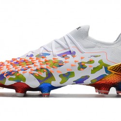 Botas de fútbol Adidas Predator Freak .1 Low FG Pogba Blanco Rojo Púrpura 