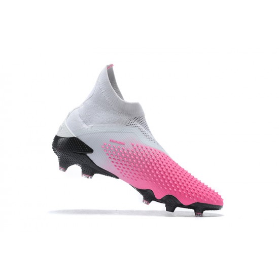 Calidad superior  Botas de fútbol Adidas Predator Mutator 20+ FG - Blanco Negro Rosa