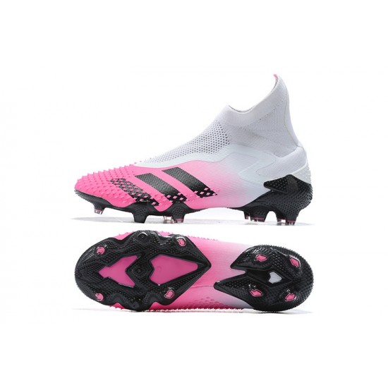 Calidad superior  Botas de fútbol Adidas Predator Mutator 20+ FG - Blanco Negro Rosa