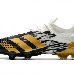 Botas de fútbol Adidas Predator Mutator 20.1 FG Low Tormentor Blanco dorado Negro 