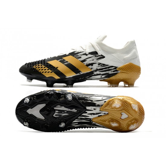Descubrir  Botas de fútbol Adidas Predator Mutator 20.1 FG Low Tormentor Blanco dorado Negro