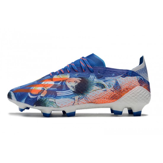 Alta calidad Botas de fútbol Adidas X Ghosted .1 FG Azul naranja Blanco