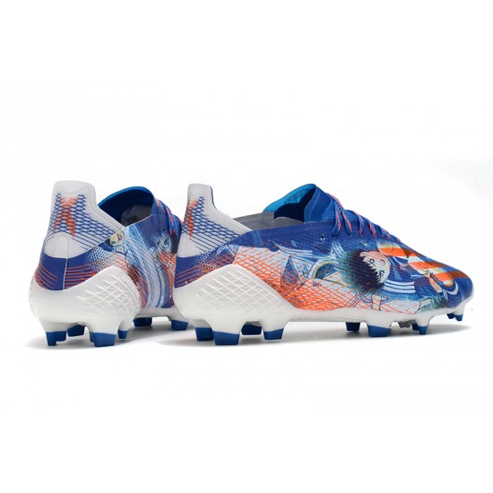 Alta calidad Botas de fútbol Adidas X Ghosted .1 FG Azul naranja Blanco