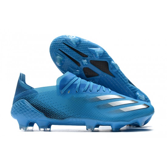 Tienda  Botas de fútbol Adidas X Ghosted .1 FG Azul Plata
