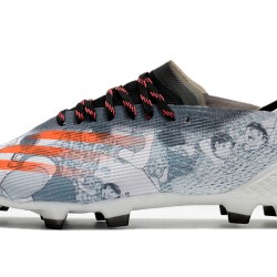 Botas de fútbol Adidas X Ghosted .1 FG Grey Blanco naranja 