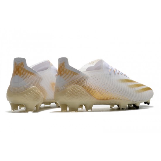 Descubrir  Botas de fútbol Adidas X Ghosted .1 FG Blanco dorado