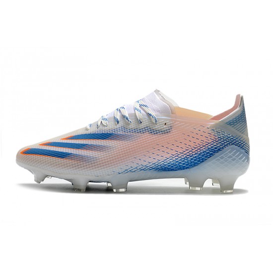 Explorar  Botas de fútbol Adidas X Ghosted .1 FG Blanco naranja Azul