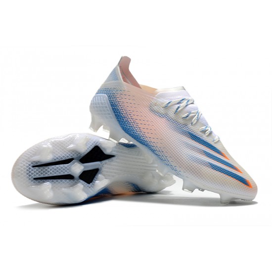 Explorar  Botas de fútbol Adidas X Ghosted .1 FG Blanco naranja Azul