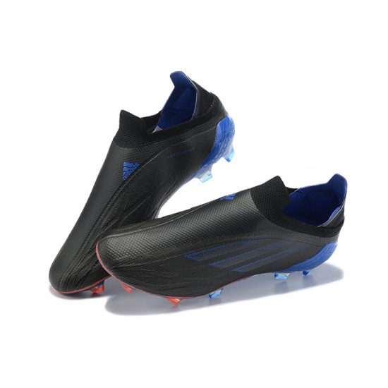 Alta calidad Botas de fútbol Adidas X Speedflow+ FG Negro Azul