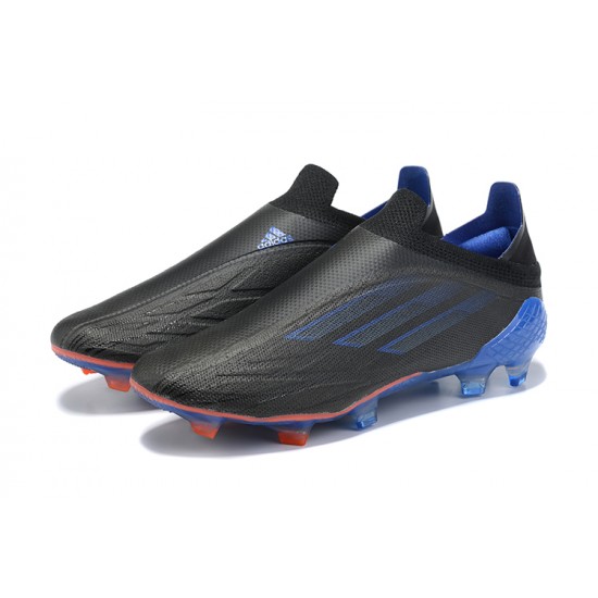 Alta calidad Botas de fútbol Adidas X Speedflow+ FG Negro Azul