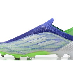 Botas de fútbol Adidas X Speedflow+ FG Blanco Azul Verde