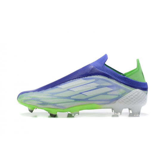 Alta calidad Botas de fútbol Adidas X Speedflow+ FG Blanco Azul Verde