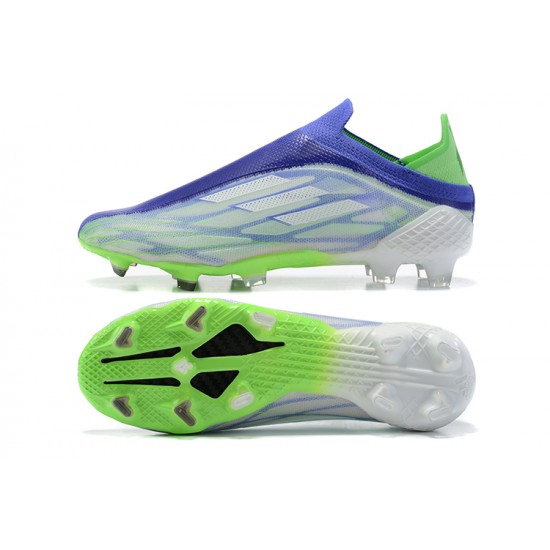 Alta calidad Botas de fútbol Adidas X Speedflow+ FG Blanco Azul Verde