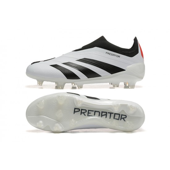 Alta calidad Adidas Predator Accuracy FG Negro Blanco Hombre Zapatos De Futbol