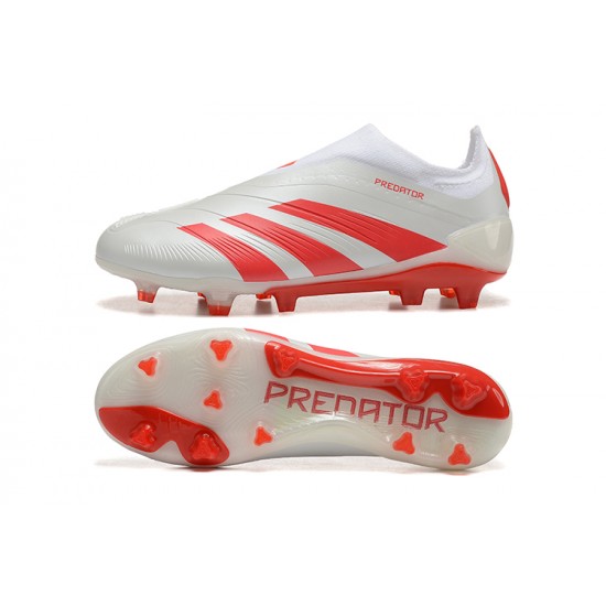 Alta calidad Adidas Predator Accuracy FG Rojo Blanco Hombre Zapatos De Futbol