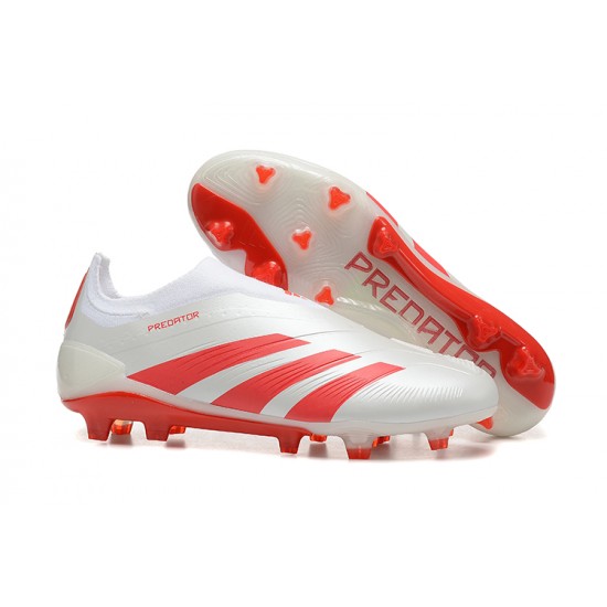 Alta calidad Adidas Predator Accuracy FG Rojo Blanco Hombre Zapatos De Futbol