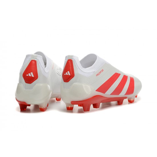 Alta calidad Adidas Predator Accuracy FG Rojo Blanco Hombre Zapatos De Futbol