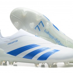 Adidas Predator Accuracy FG Blanco y Azul Hombre Zapatos De Futbol