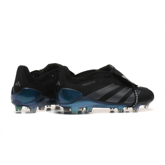 Calidad superior  Adidas Predator Accuracy FG Negro Azul Hombre Zapatos De Futbol