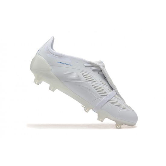 Alta calidad Adidas Predator Accuracy FG Blanco y Azul Zapatos De Futbol