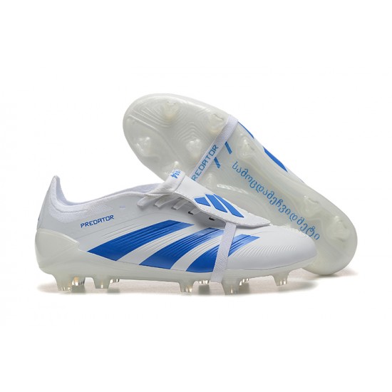 Alta calidad Adidas Predator Accuracy FG Blanco y Azul Zapatos De Futbol