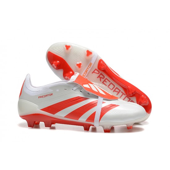 Alta calidad Adidas Predator Accuracy FG Blanco y Rojo Zapatos De Futbol
