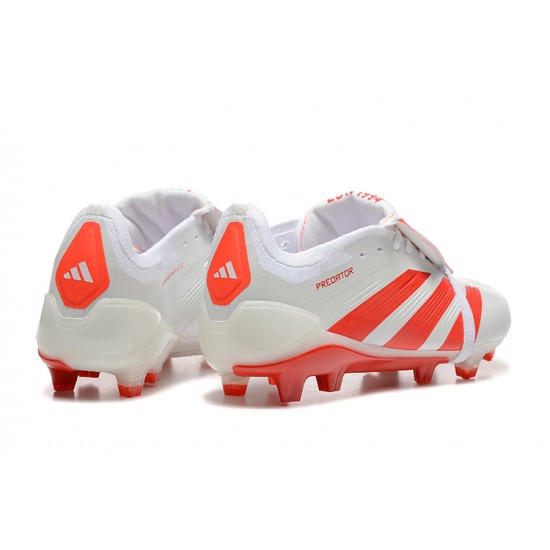 Alta calidad Adidas Predator Accuracy FG Blanco y Rojo Zapatos De Futbol