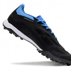 Adidas Predator 24 Elite TF Negro y Azul Hombre Zapatos De Futbol