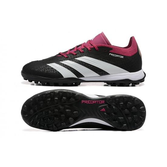 Mejor calidad  Adidas Predator 24 Elite TF Rosa Negro Hombre Zapatos De Futbol
