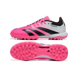 Adidas Predator 24 Elite TF Rosa y Negro Hombre Zapatos De Futbol