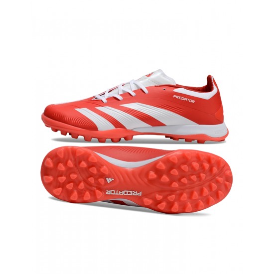 Descubrir  Adidas Predator 24 Elite TF Rojo y Blanco Hombre Zapatos De Futbol