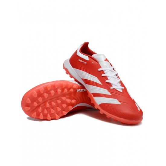 Descubrir  Adidas Predator 24 Elite TF Rojo y Blanco Hombre Zapatos De Futbol