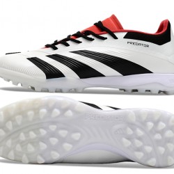 Adidas Predator 24 Elite TF Blanco y Negro Hombre Zapatos De Futbol