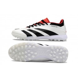 Adidas Predator 24 Elite TF Blanco y Negro Hombre Zapatos De Futbol