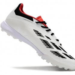 Adidas Predator 24 Elite TF Blanco y Negro Hombre Zapatos De Futbol