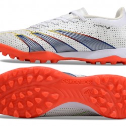 Adidas Predator 24 Elite TF Blanco y Naranja Hombre Zapatos De Futbol