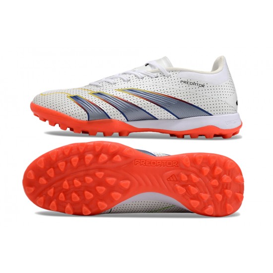 Comprar  Adidas Predator 24 Elite TF Blanco y Naranja Hombre Zapatos De Futbol