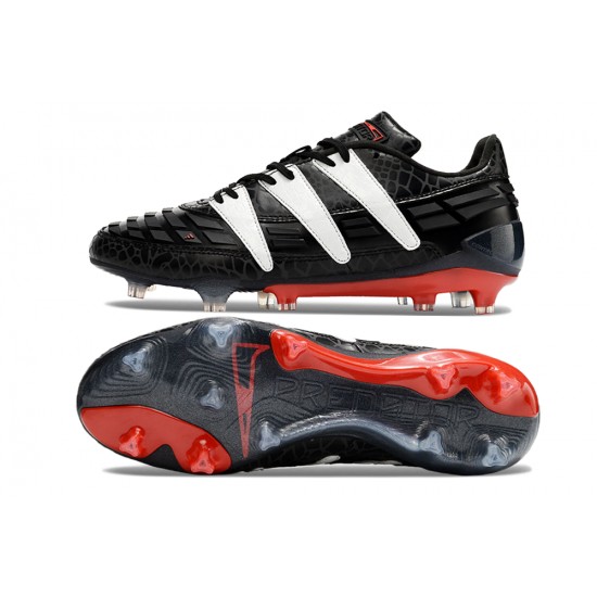 Alta calidad Adidas Predator Accuracy FG Negro Blanco Hombre Zapatos De Futbol