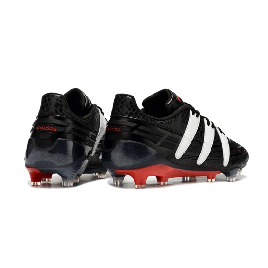 Alta calidad Adidas Predator Accuracy FG Negro Blanco Hombre Zapatos De Futbol
