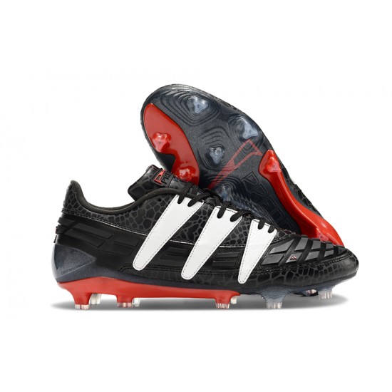 Alta calidad Adidas Predator Accuracy FG Negro Blanco Hombre Zapatos De Futbol