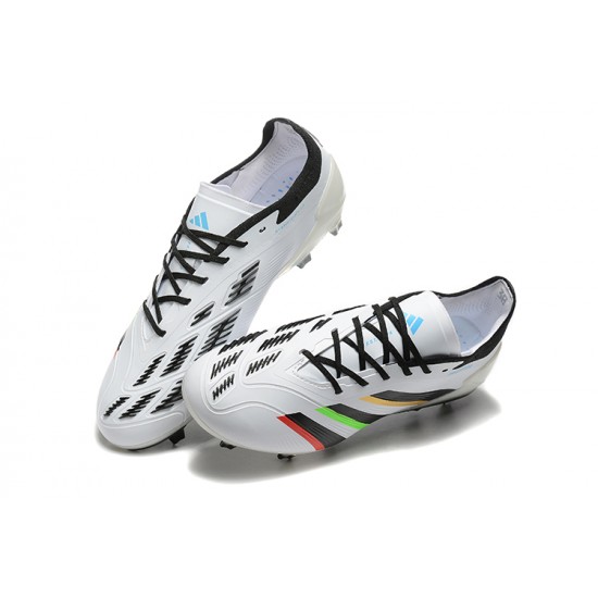 Tienda  Adidas Predator Accuracy FG Blanco y Negro Hombre Zapatos De Futbol
