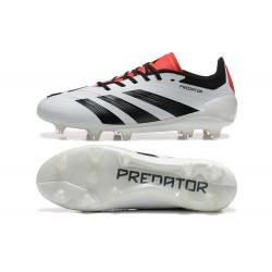 Adidas Predator Accuracy FG Blanco y Rojo Hombre Zapatos De Futbol