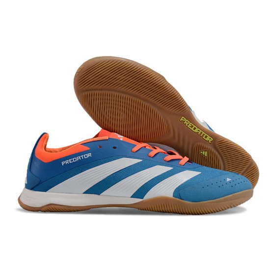 Alta calidad Hombre/Mujer Adidas Predator 24 Elite IC Azul Brown Zapatos De Futbol