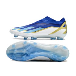 Adidas X CRAZYFAST.1 FG Azul Blanco Hombre Zapatos De Futbol