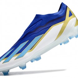 Adidas X CRAZYFAST.1 FG Azul Blanco Hombre Zapatos De Futbol