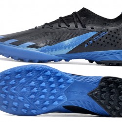 Adidas X Speedportal.1 TF Negro Azul Hombre Zapatos De Futbol