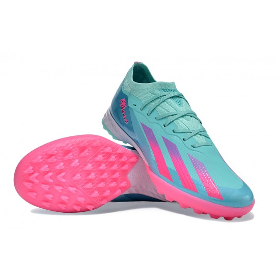 Calidad superior  Adidas X Speedportal.1 TF Azul Rosa Hombre Zapatos De Futbol