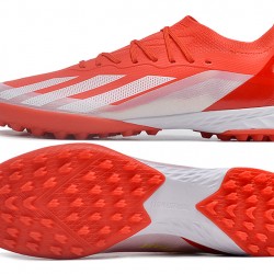 Adidas X Speedportal.1 TF Rojo y Blanco Hombre Zapatos De Futbol
