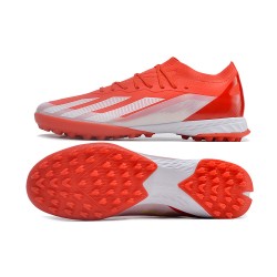 Adidas X Speedportal.1 TF Rojo y Blanco Hombre Zapatos De Futbol