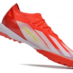 Adidas X Speedportal.1 TF Rojo y Blanco Hombre Zapatos De Futbol